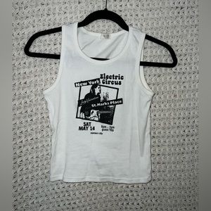 White Electric Circus Brandy Melville graphic tank. One size.